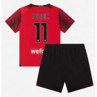 Camisa de time de futebol AC Milan Christian Pulisic #11 Replicas 1º Equipamento Infantil 2023-24 Manga Curta (+ Calças curtas)